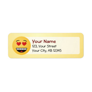 Smiling Face with Heart-Shaped Eyes Label