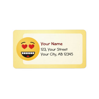 Smiling Face with Heart-Shaped Eyes Label