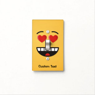 Smiling Face with Heart-Shaped Eyes Light Switch C Cover