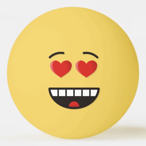 Smiling Face with Heart_Shaped Eyes Ping Pong Ball