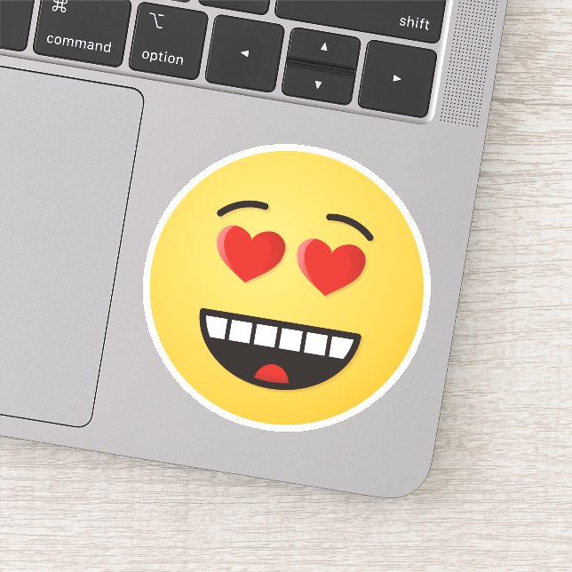 Smiling Face with Heart-Shaped Eyes Sticker (Detail)