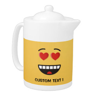 Smiling Face with Heart-Shaped Eyes Teapot