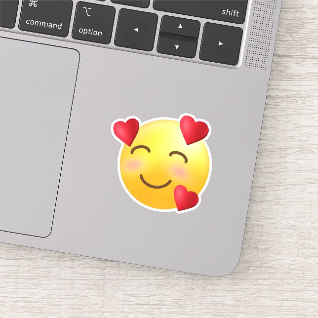 Smiling Face With Hearts Emoji Sticker (Detail)