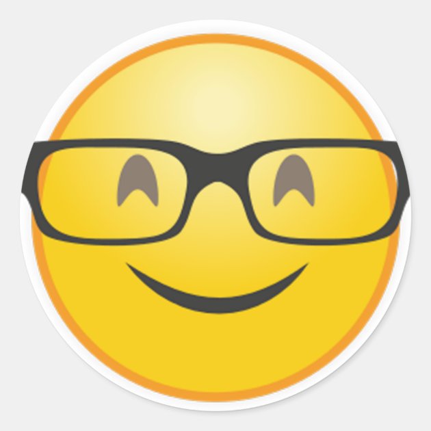 smiling face with glasses