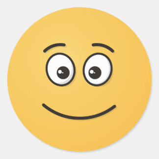 Smiling Face with Open Eyes Classic Round Sticker