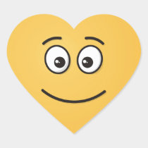 Smiling Face with Open Eyes Heart Sticker