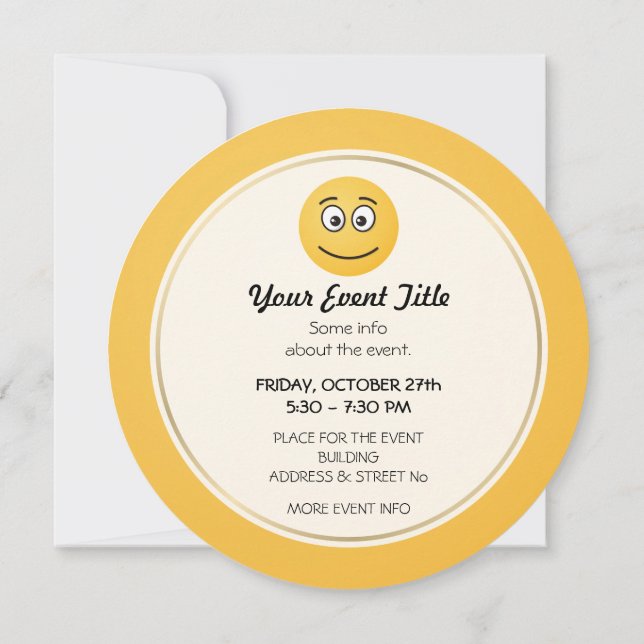Smiling Face with Open Eyes Invitation (Back)