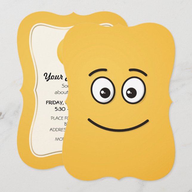 Smiling Face with Open Eyes Invitation (Front/Back)