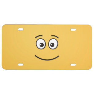 Smiling Face with Open Eyes License Plate