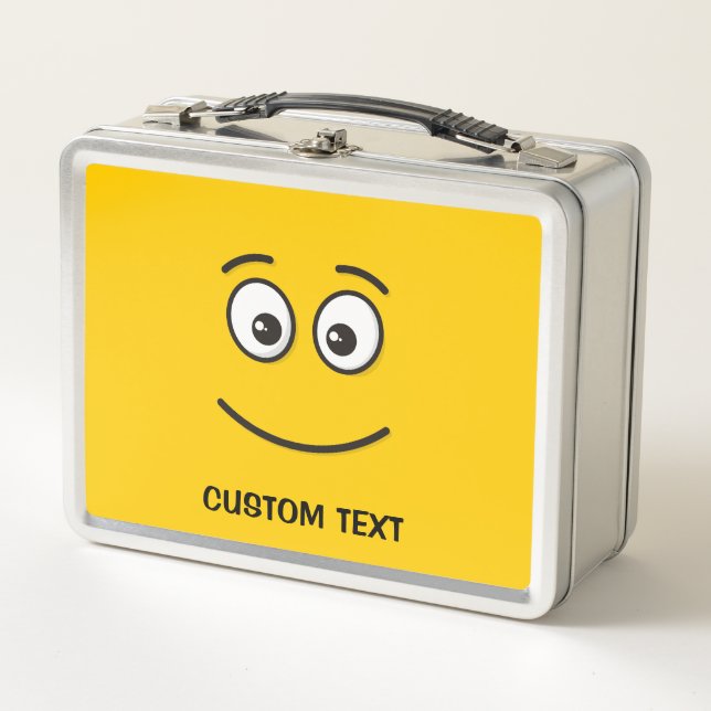 Smiling Face with Open Eyes Metal Lunch Box (Front)