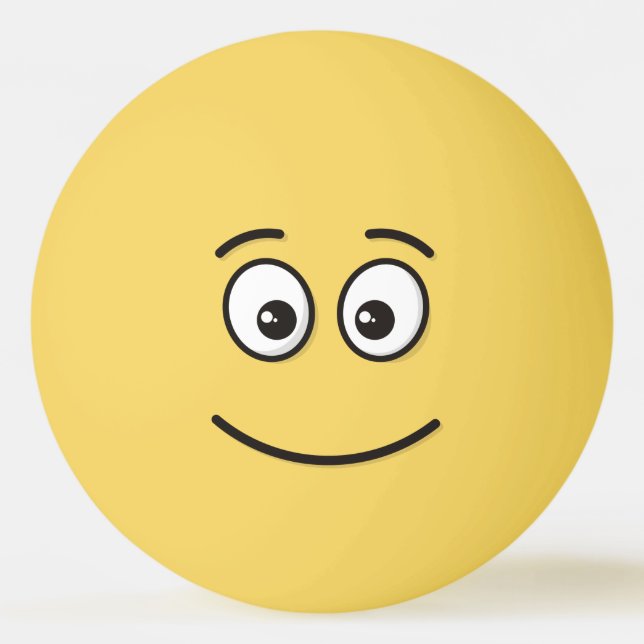 Smiling Face with Open Eyes Ping Pong Ball (Front)