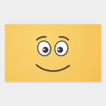 Smiling Face with Open Eyes Rectangular Sticker
