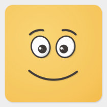 Smiling Face with Open Eyes Square Sticker