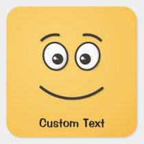 Smiling Face with Open Eyes Square Sticker