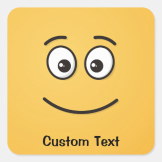Smiling Face with Open Eyes Square Sticker