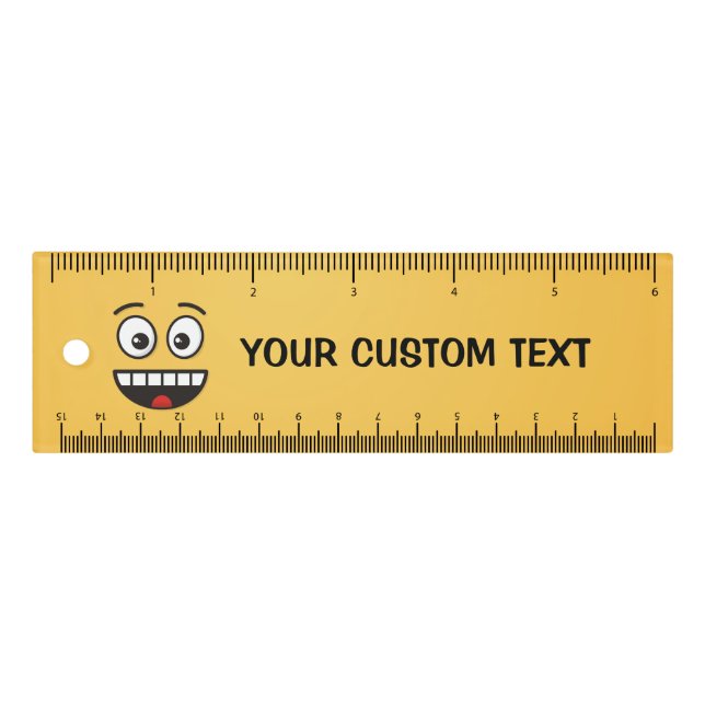 Smiling Face with Open Mouth 6 inch Ruler (Front)