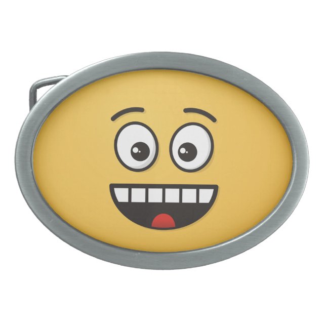 Smiling Face with Open Mouth Belt Buckle (Front)