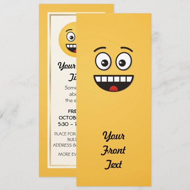 Smiling Face with Open Mouth Invitation (Front/Back)