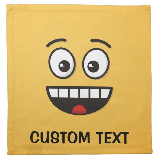 Smiling Face with Open Mouth Napkin (Front)