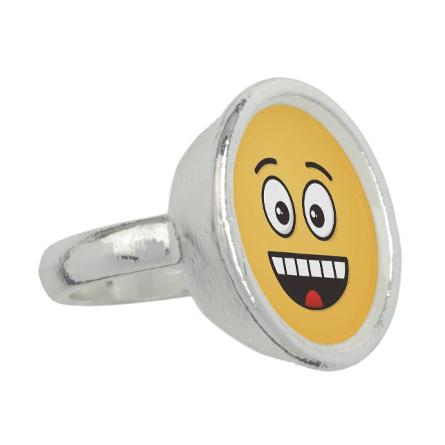 Smiling Face with Open Mouth Ring (Side)
