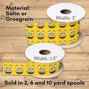 Smiling Face with Open Mouth Satin Ribbon