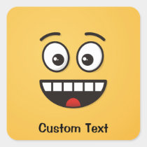 Smiling Face with Open Mouth Square Sticker