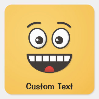 Smiling Face with Open Mouth Square Sticker