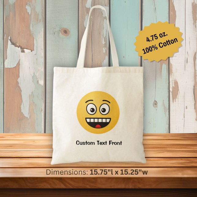 Smiling Face with Open Mouth Tote Bag (Creator Uploaded)
