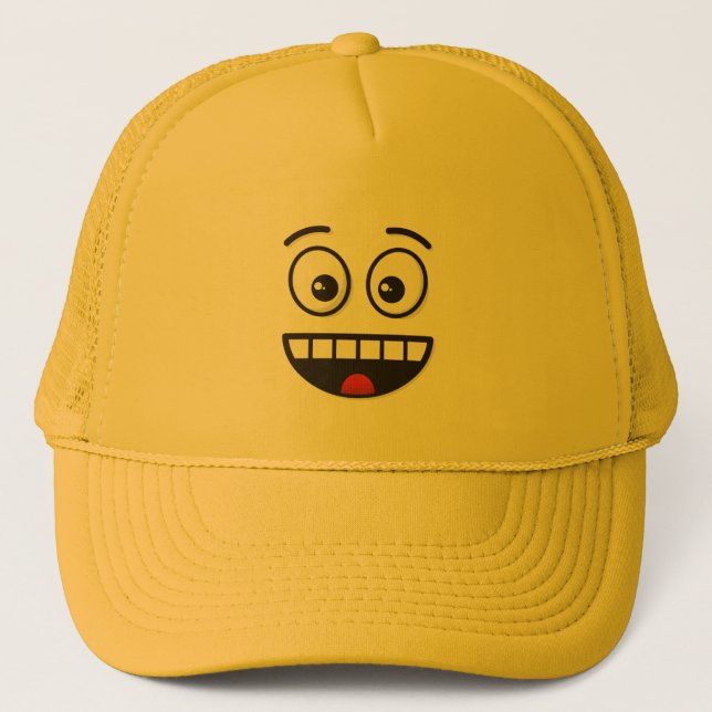 Smiling Face with Open Mouth Trucker Hat (Front)