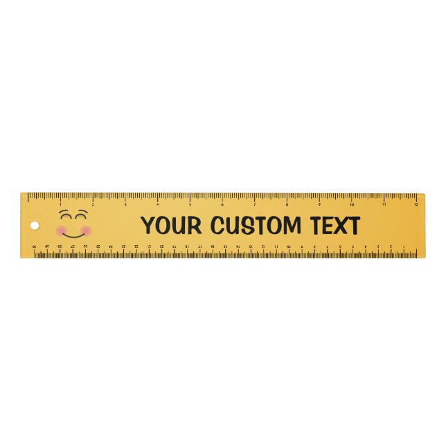 Smiling Face with Smiling Eyes 12 inch Ruler (Front)