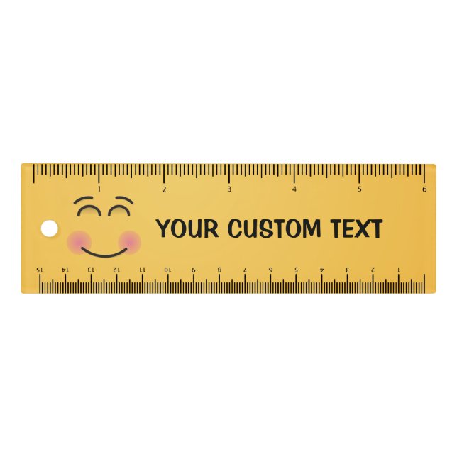 Smiling Face with Smiling Eyes 6 inch Ruler (Front)