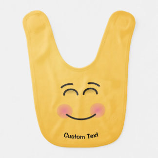 Smiling Face with Smiling Eyes Baby Bib