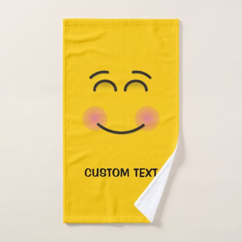 Smiling Face with Smiling Eyes Bath Towel Set
