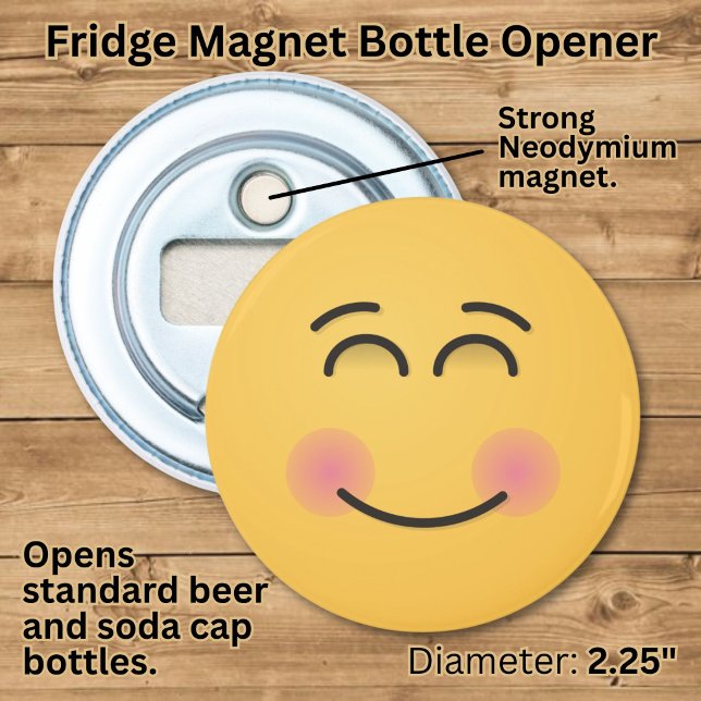 Smiling Face with Smiling Eyes Bottle Opener (Creator Uploaded)