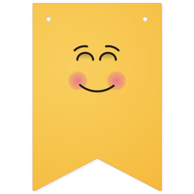 Smiling Face with Smiling Eyes Bunting Flags (First Flag)