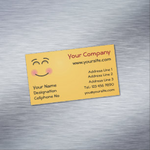 Smiling Face with Smiling Eyes Business Card Magne