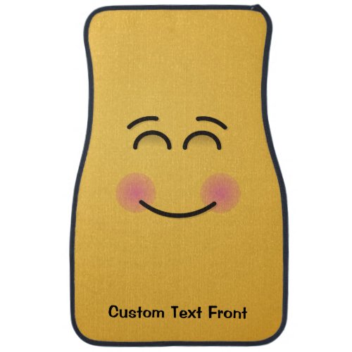 Smiling Face with Smiling Eyes Car Mat