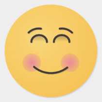 Smiling Face with Smiling Eyes Classic Round Sticker