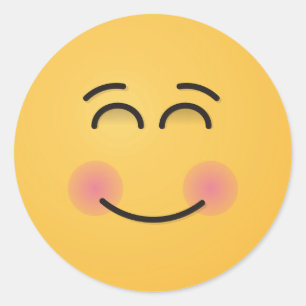 Smiling Face with Smiling Eyes Classic Round Sticker