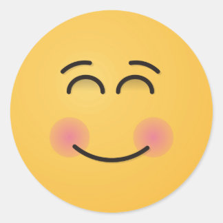 Smiling Face with Smiling Eyes Classic Round Sticker