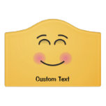 Smiling Face with Smiling Eyes Door Sign