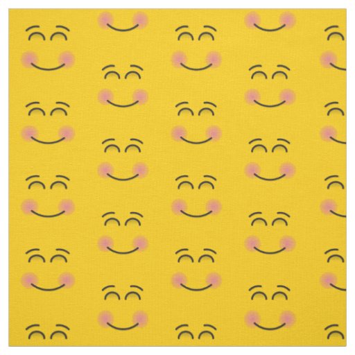 Smiling Face with Smiling Eyes Fabric