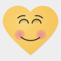 Smiling Face with Smiling Eyes Heart Sticker