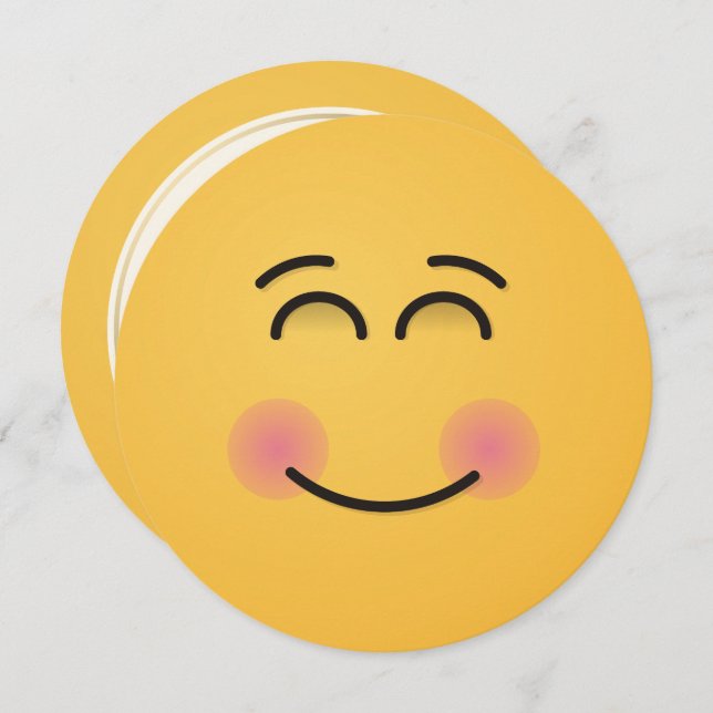Smiling Face with Smiling Eyes Invitation (Front/Back)