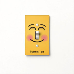 Smiling Face with Smiling Eyes Light Switch Cover