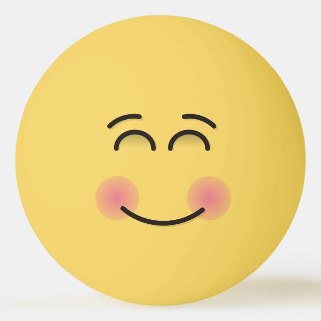 Smiling Face with Smiling Eyes Ping-Pong Ball (Front)
