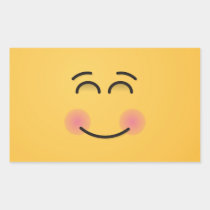 Smiling Face with Smiling Eyes Rectangular Sticker