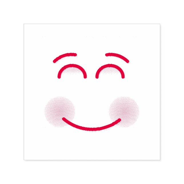 Smiling Face with Smiling Eyes Self-inking Stamp (Design)