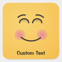 Smiling Face with Smiling Eyes Square Sticker