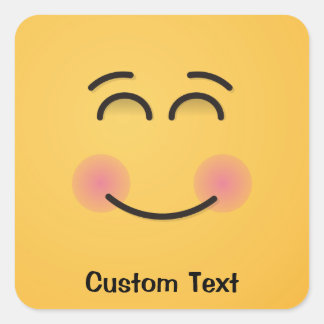 Smiling Face with Smiling Eyes Square Sticker